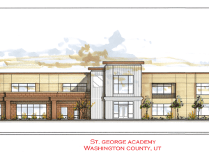 Architectural rendering of of St. George Academy.