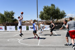 NAI Vegas team playing in Charity Basketball Tournament