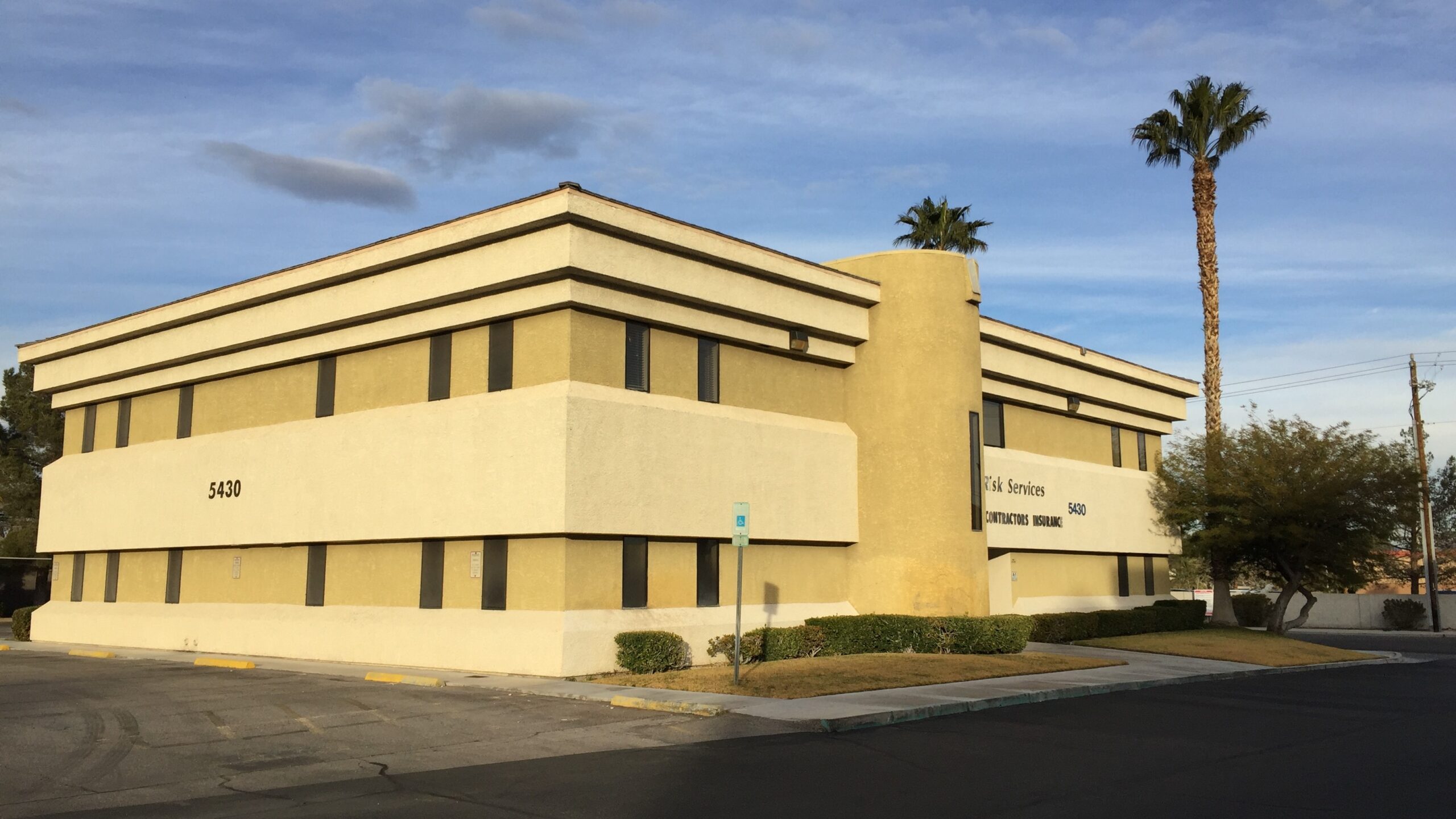 Cream colored commercial real estate building
