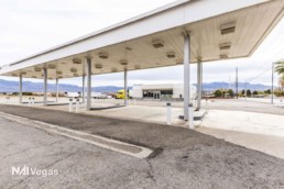 Gas Station and Convenience Store in Mesquite - back view of gas pumps