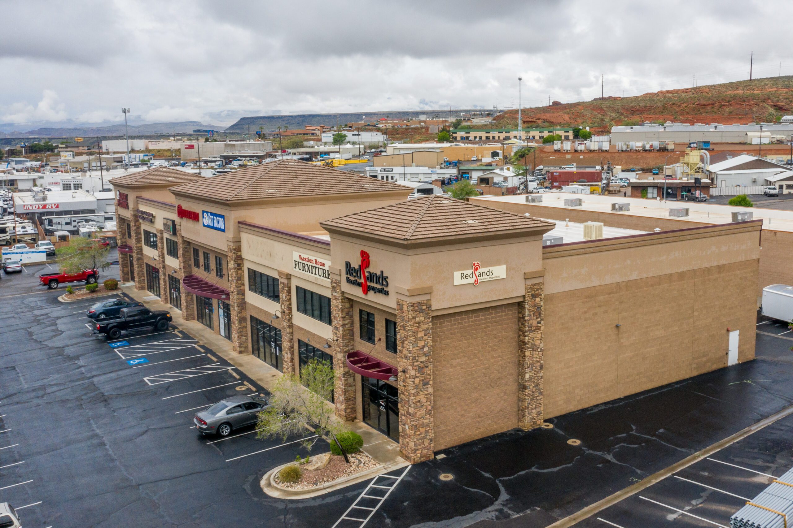 Side of Retail Building along I-15 in St. George UT Sells