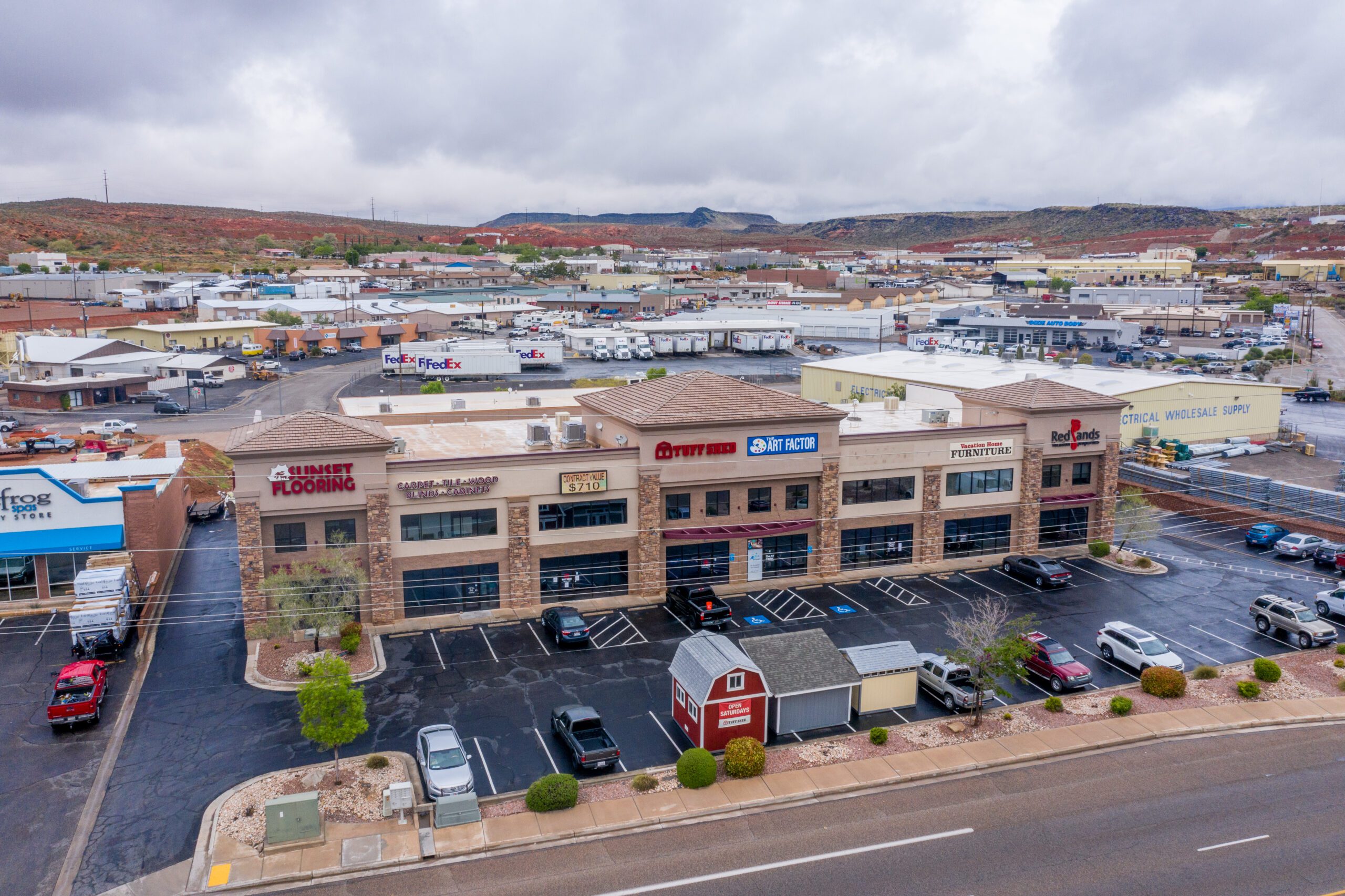 Front of Retail Building along I-15 in St. George UT Sells