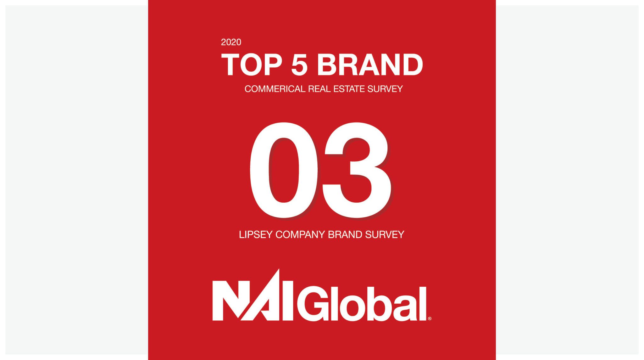 NAI Global Ranked 3rd in the Lipsey Brand Survey NAI Excel Commercial