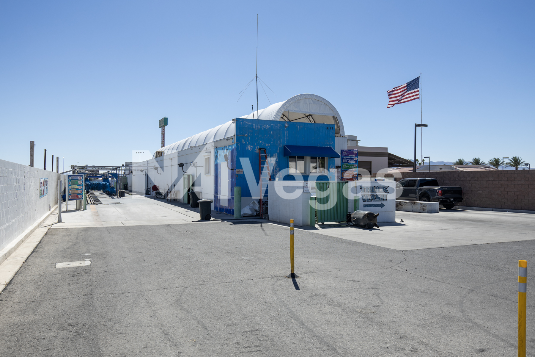 Car wash entrance on commercial real estate property in Las Vegas