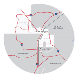 Map of submarkets in the Las Vegas Area