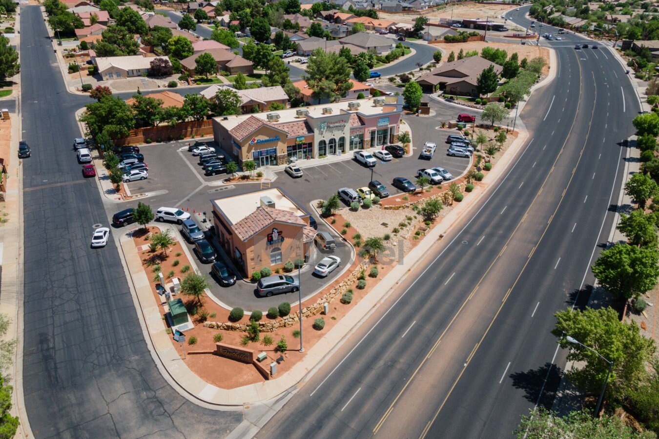 Drone picture of Foothill Commons