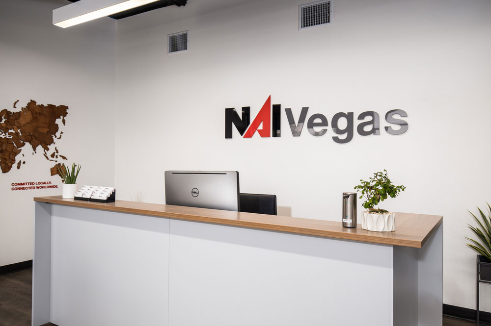 front desk of NAI Vegas office