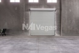 inside garage door of warehouse